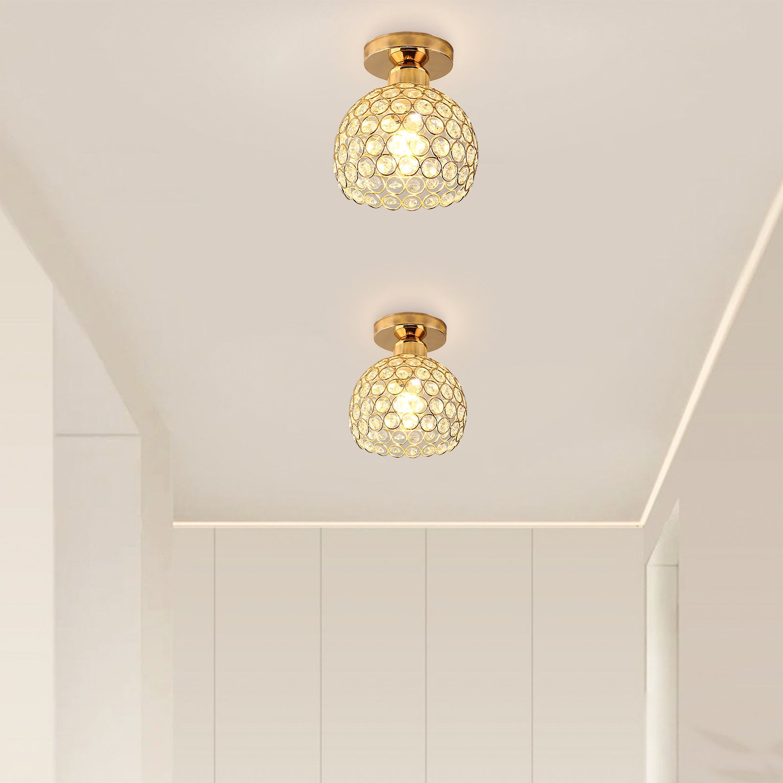 Contemporary Design Gold Glass Hallway Ceiling Lighting