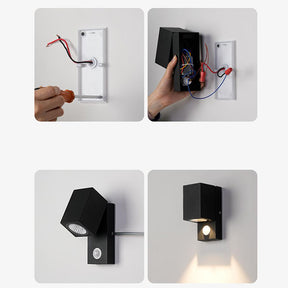 Up and Down LED Outdoor Wall Lights with Motion Sensor for Porch Patio