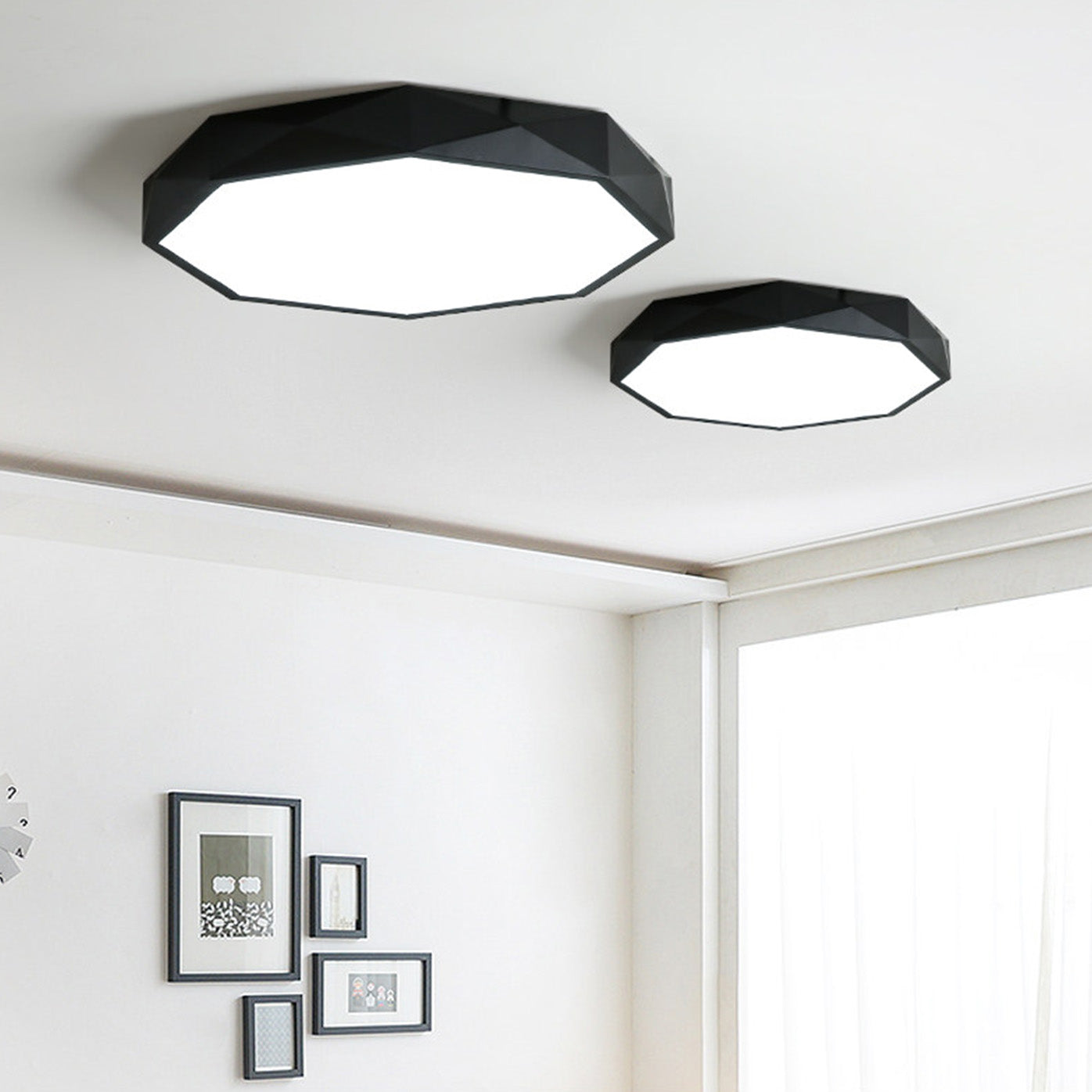 Stylish Geometric Flush Mount Acrylic Ceiling Lights for Bedroom