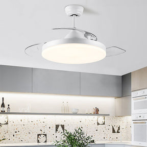 Simple Low Profile Bedroom Ceiling Fan With LED Light
