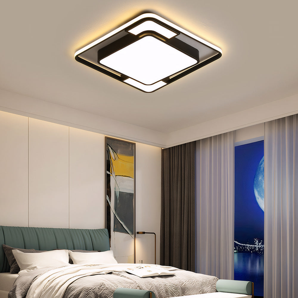 Modern Simple Square Shape LED Flush Mount Ceiling Light