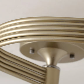 Modern Creative Ceiling Light Semi Flush Mount with White Glass Shade