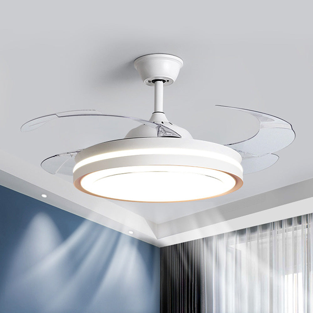 Metal LED Remote Control Ceiling Fan With Light