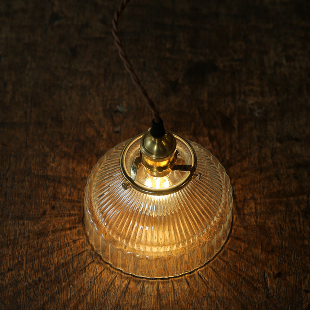 Vintage Transparent Glass Dining Room Pendant Lights