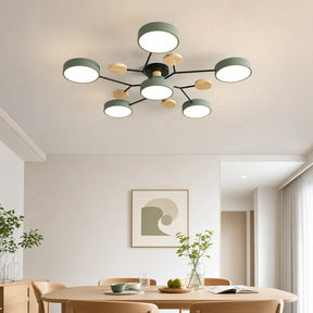 Aria Nordic Wood Flush Mount Ceiling Light