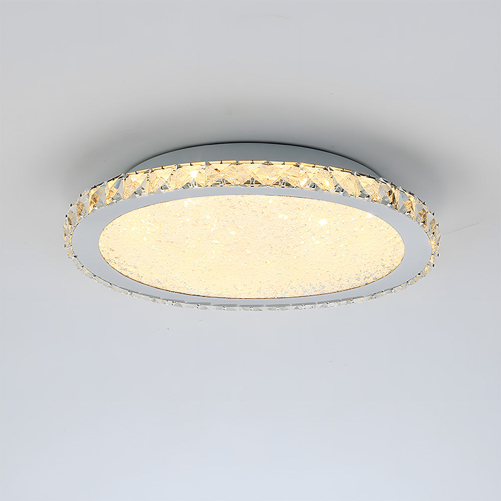 Chrome Crystal Flush Mount Ceiling Light Luxury Crystal Chandeliers