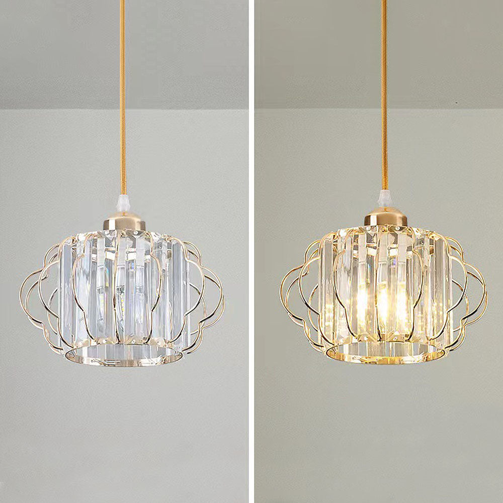 Luxurious Gold Crystal Hallway Ceiling Light