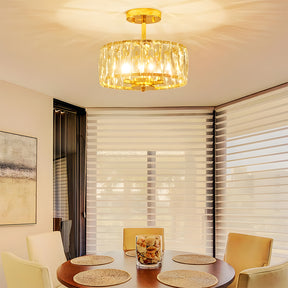 Crystal Semi Flush Mount Ceiling Light Fixture