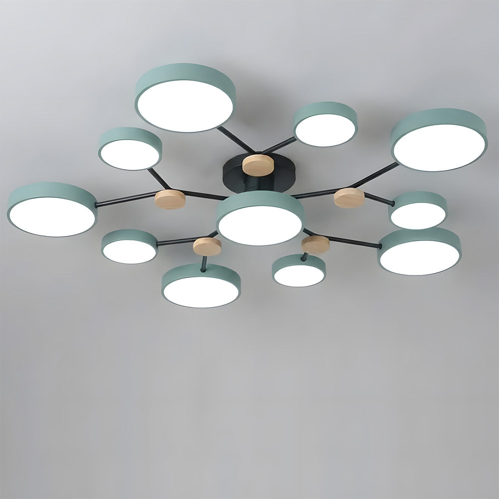 Modern Semi Flush LED Ceiling Lights for Bedroom Living Room