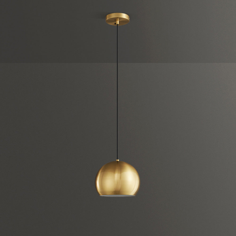 Modern Brass Gold Bedroom Pendant Light