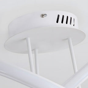 Modern LED Spiral Semi Flush Mount Ceiling Light for Living Room Hallway Kitchen