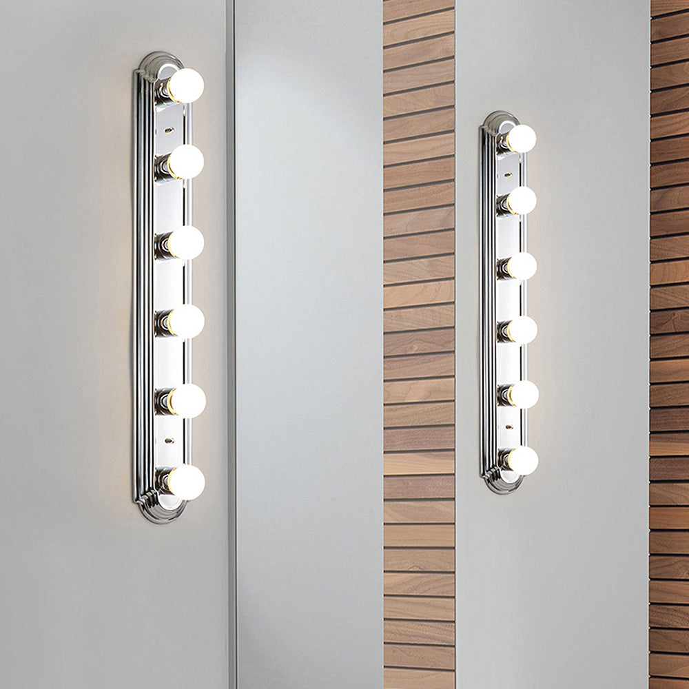 Nordic Simple Metal Silver Bathroom Wall Lights