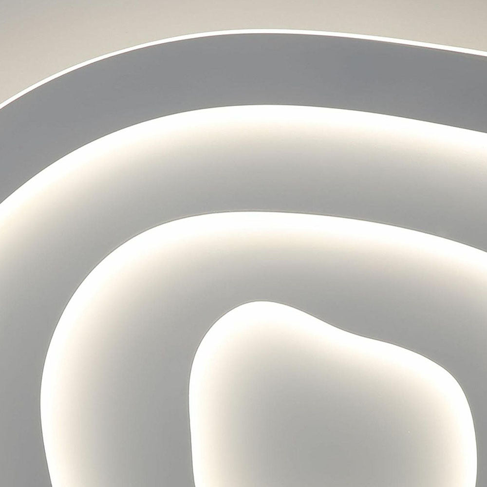 Modern White Geometry LED Ceiling Light For Bedroom