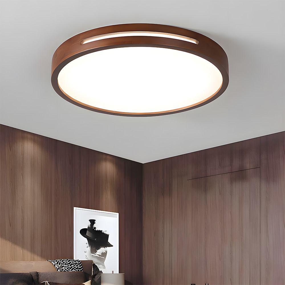 Modern Brown Wood LED Living Room Ceiling Lights