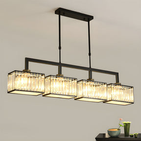 Square Luxury Glass Dining Room Ceiling Light