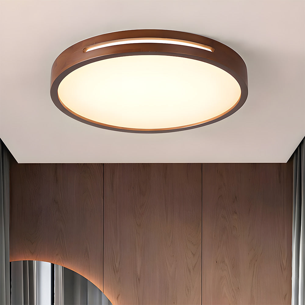 Modern Brown Wood LED Living Room Ceiling Lights