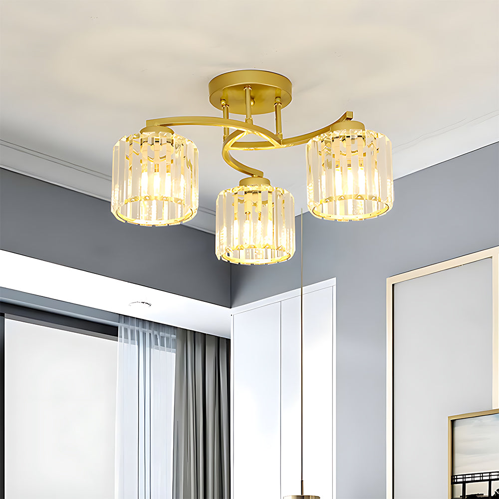 Modern 3 Lights Flush Mount Ceiling Lights for Living Room