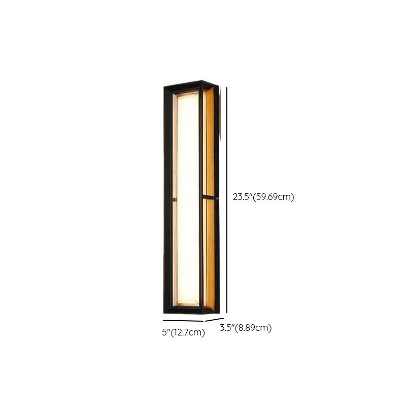 Contemporary black outdoor led wall lights
