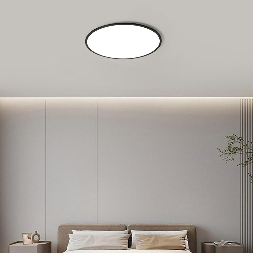 Minimalist Black Acrylic LED Flush Ceiling Lights For Living Room