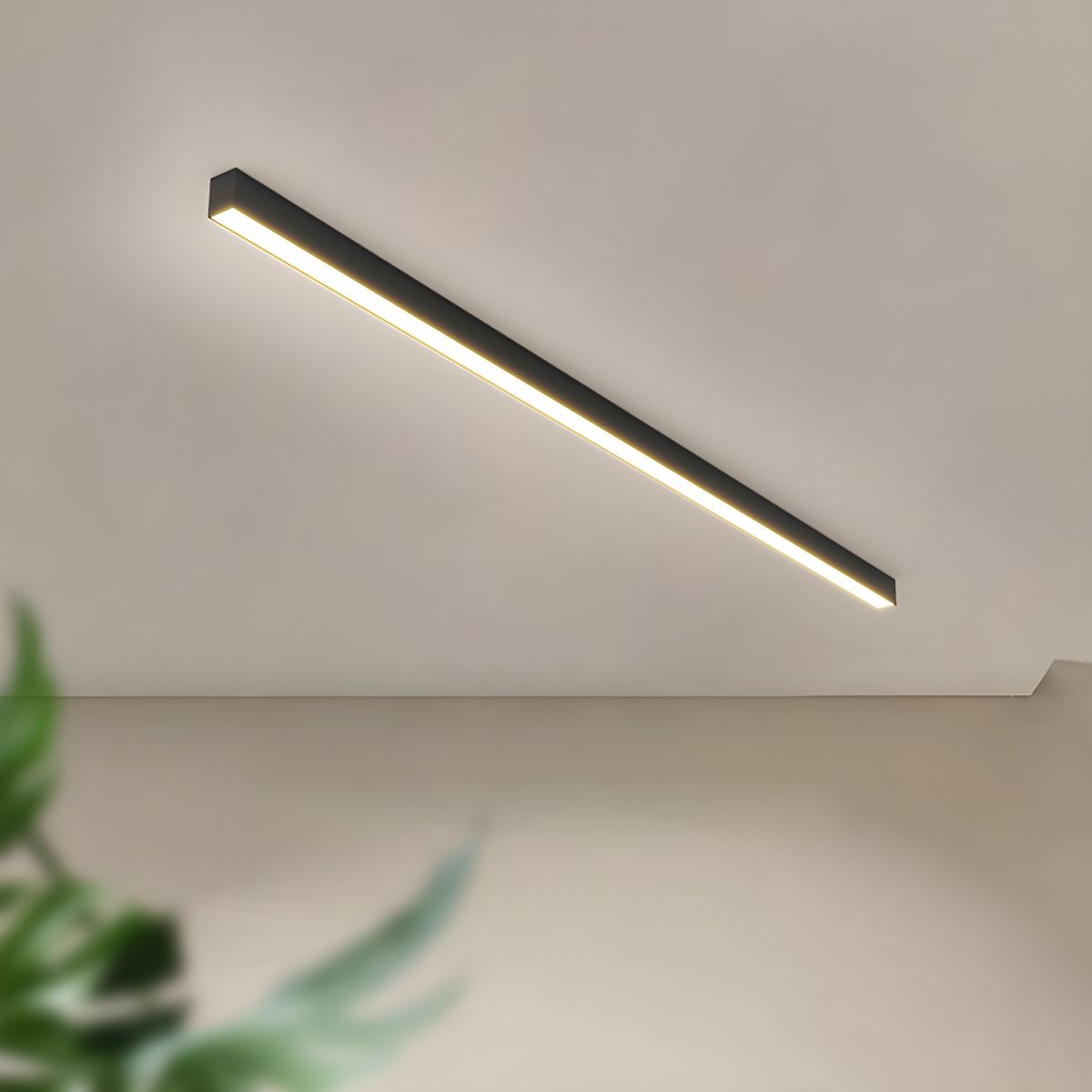 Contemporary Minimalist Long Strip LED Ceiling Lamp For Living Room