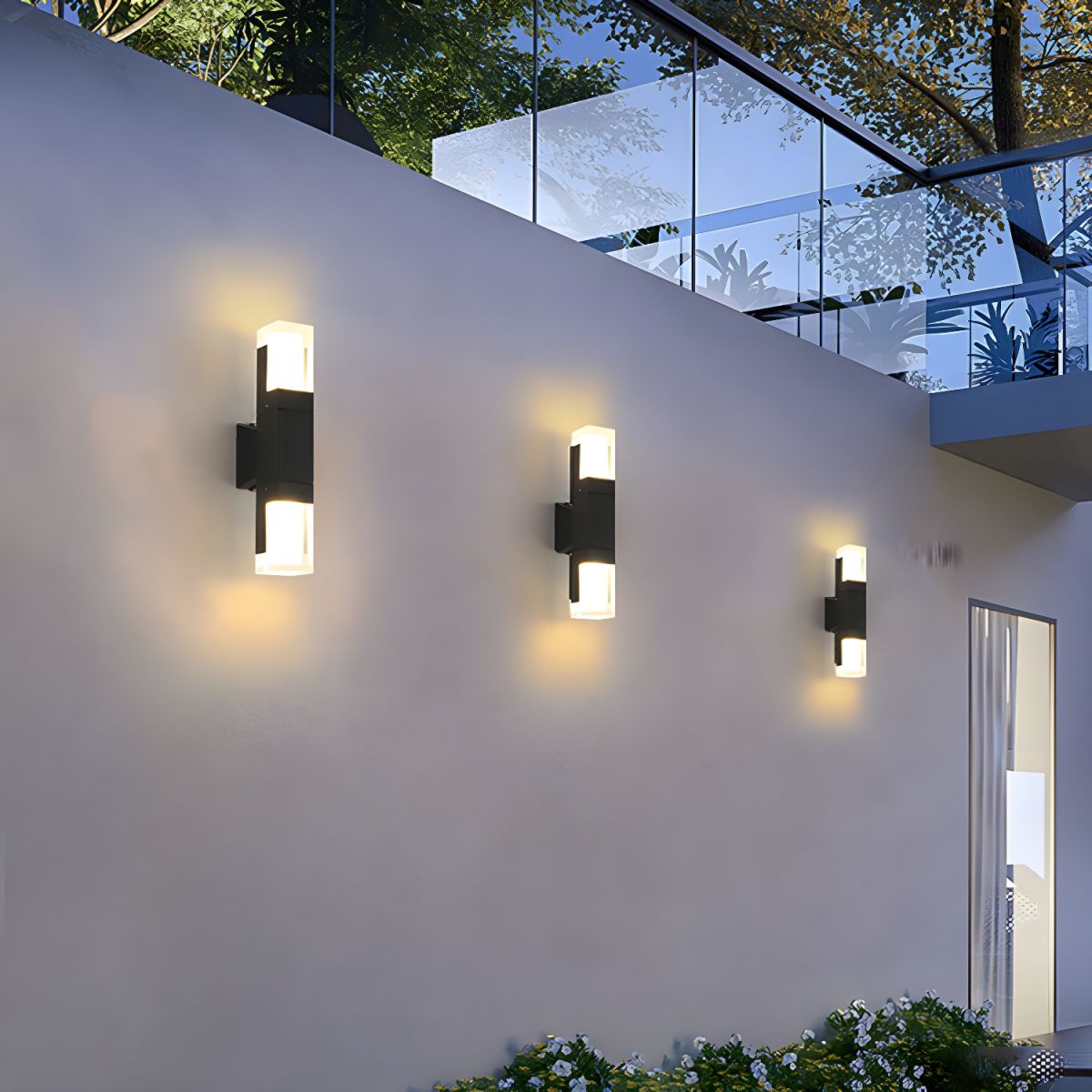 IP65 Contemporary Aluminum Black LED Outdoor Wall Lights