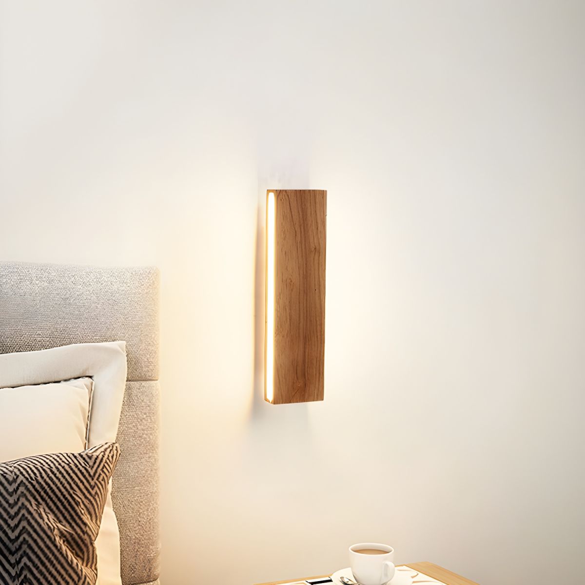 Modern Rotatable Wood Hallway LED Wall Lights