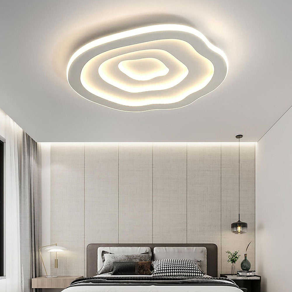 Modern White Geometry LED Ceiling Light For Bedroom