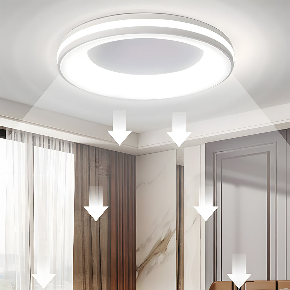 Modern Simplistic Iron Circle Ceiling Light Fixture For Bedroom