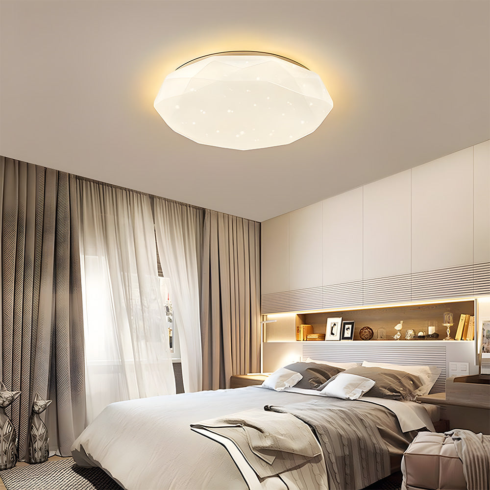 Unique Star Sky Acrylic Flush Mount Bedroom Ceiling Light