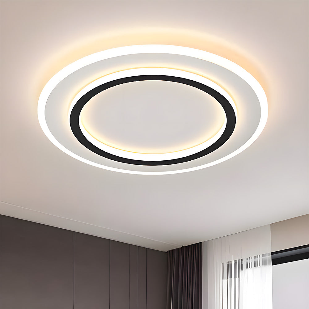 Simplistic Creative White Metal LED Bedroom Ceiling Light