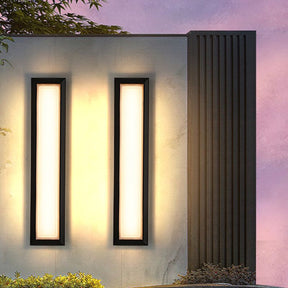 Contemporary black outdoor led wall lights