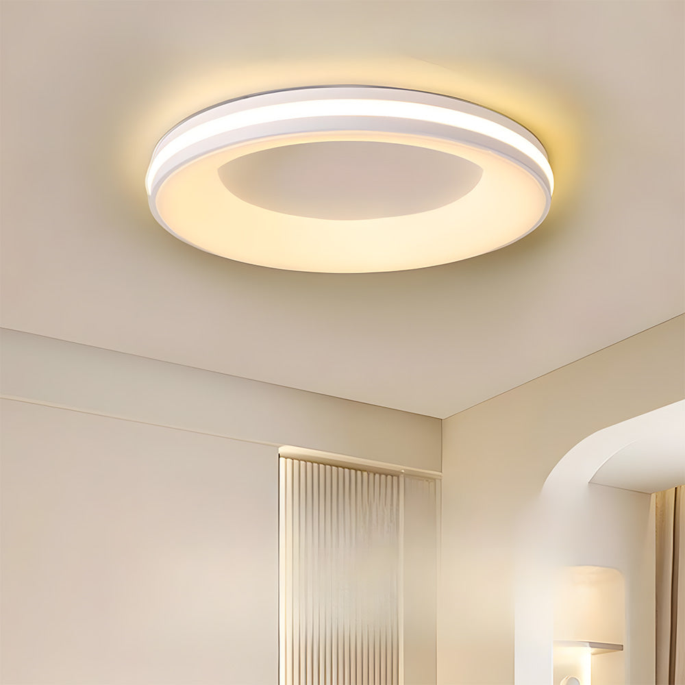 Modern Simplistic Iron Circle Ceiling Light Fixture For Bedroom