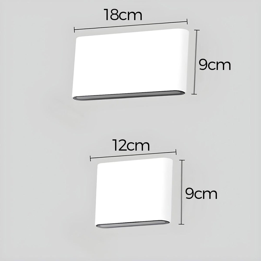 Modern Waterproof Aluminum Up and Down LED Wall Sconce For Living Room