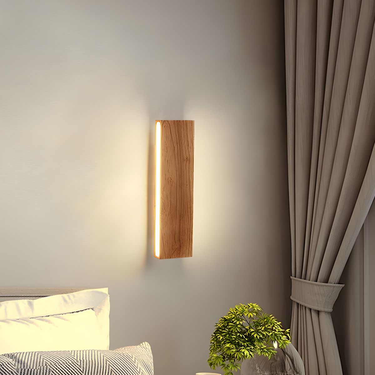 Modern Rotatable Wood Hallway LED Wall Lights