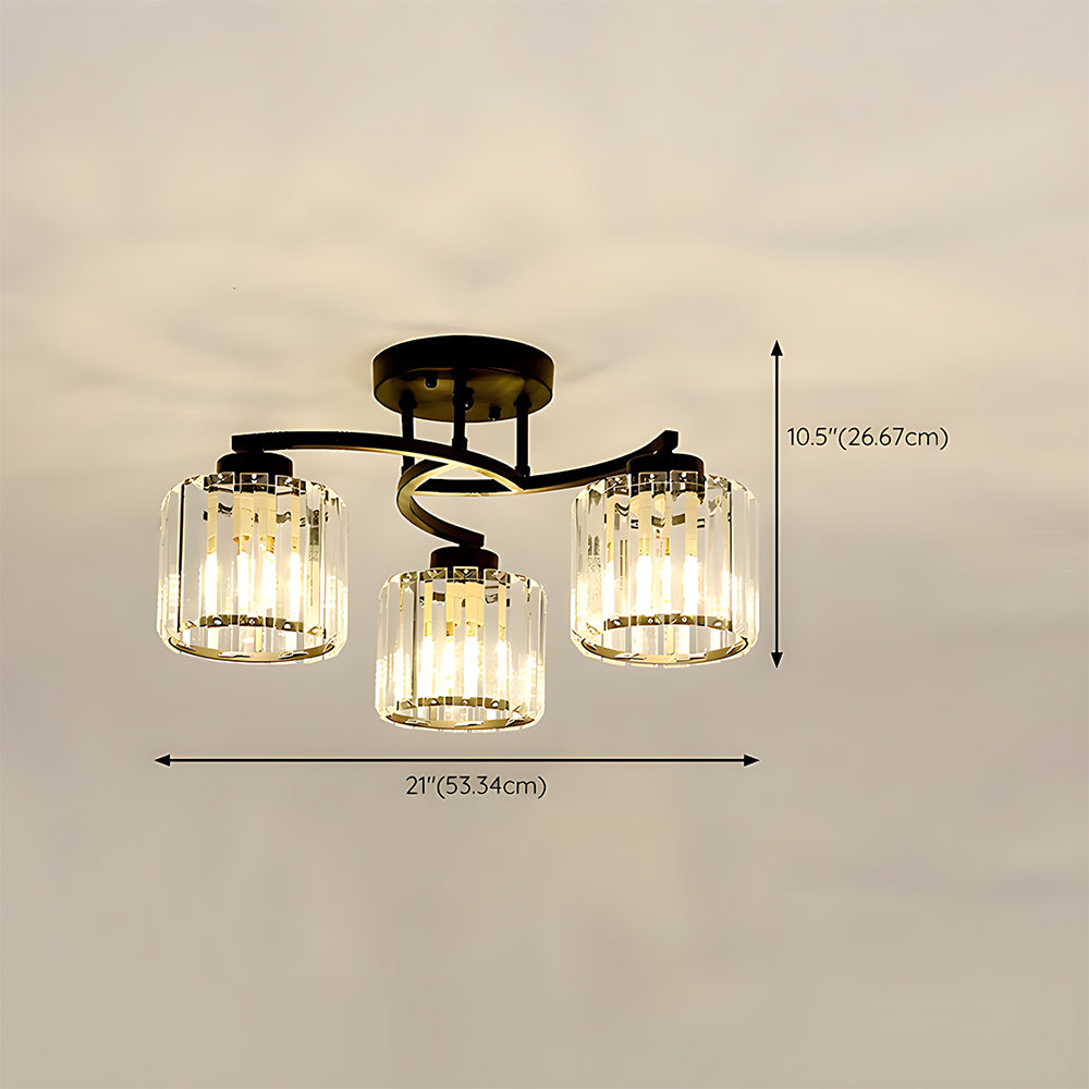 Modern 3 Lights Flush Mount Ceiling Lights for Living Room