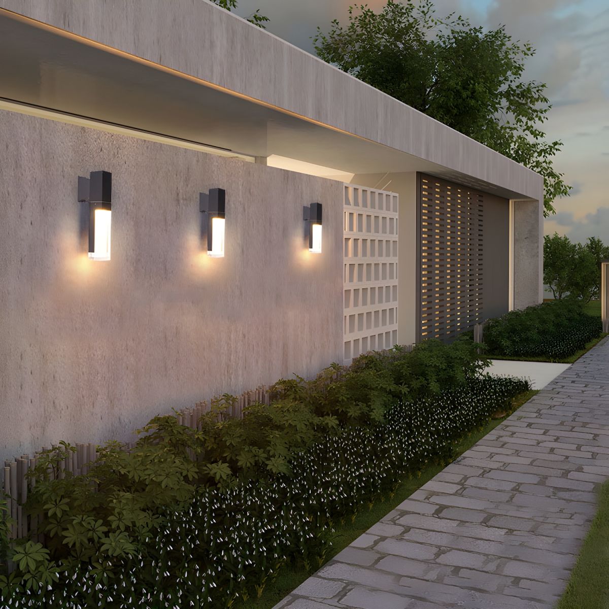 IP65 Contemporary Aluminum Black LED Outdoor Wall Lights