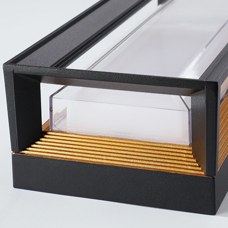 Contemporary black outdoor led wall lights