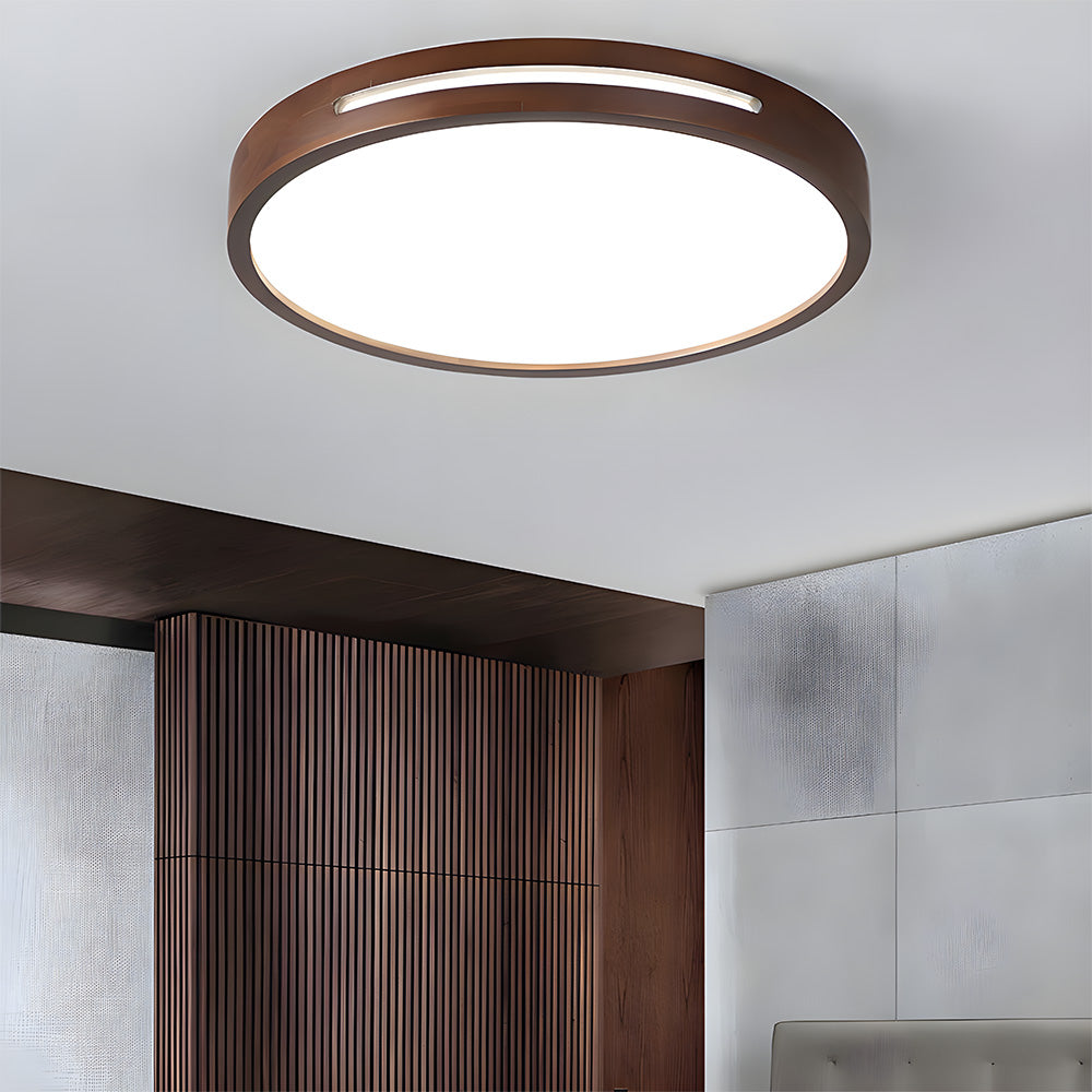 Modern Brown Wood LED Living Room Ceiling Lights