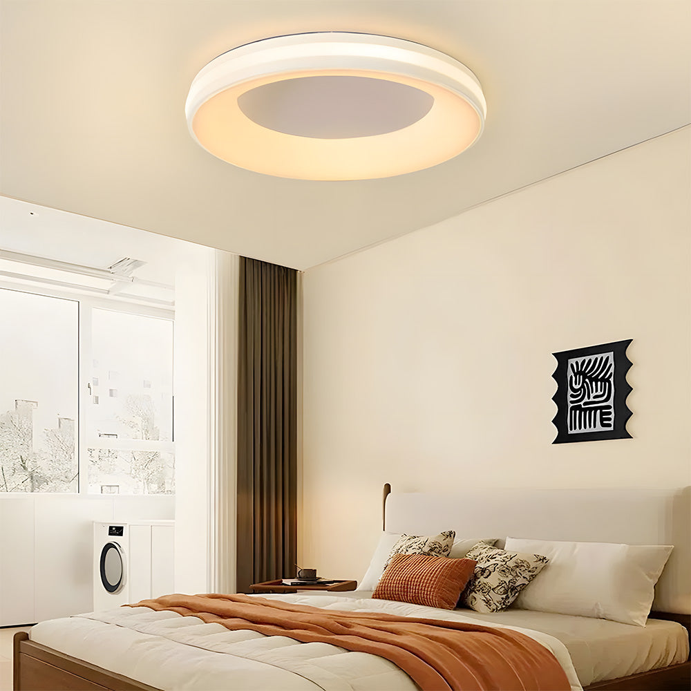 Modern Simplistic Iron Circle Ceiling Light Fixture For Bedroom