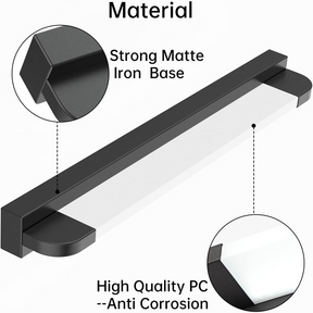 White Iron Simple Long LED Mirror Light