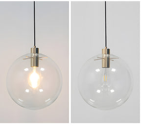 Industrial Vintage Transparent Glass Island Pendant Lights