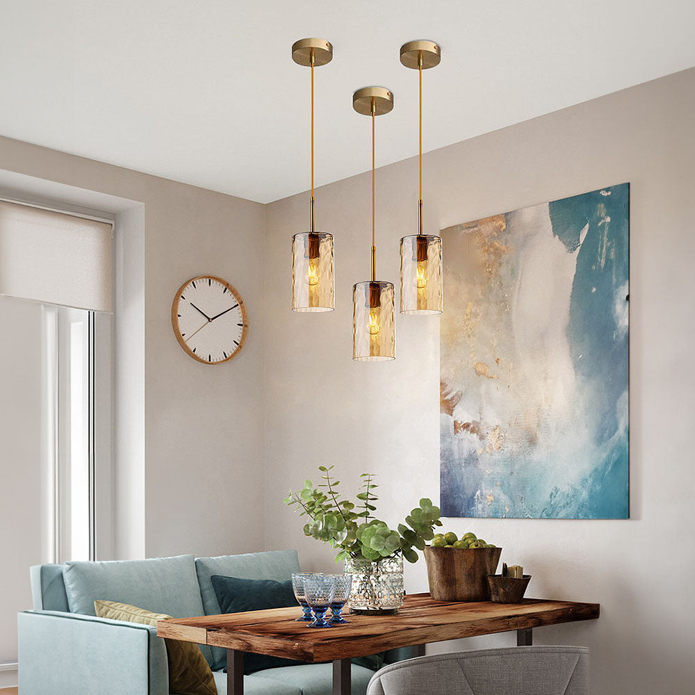 Simple Creative Ripple Glass Dining Room Pendant Light