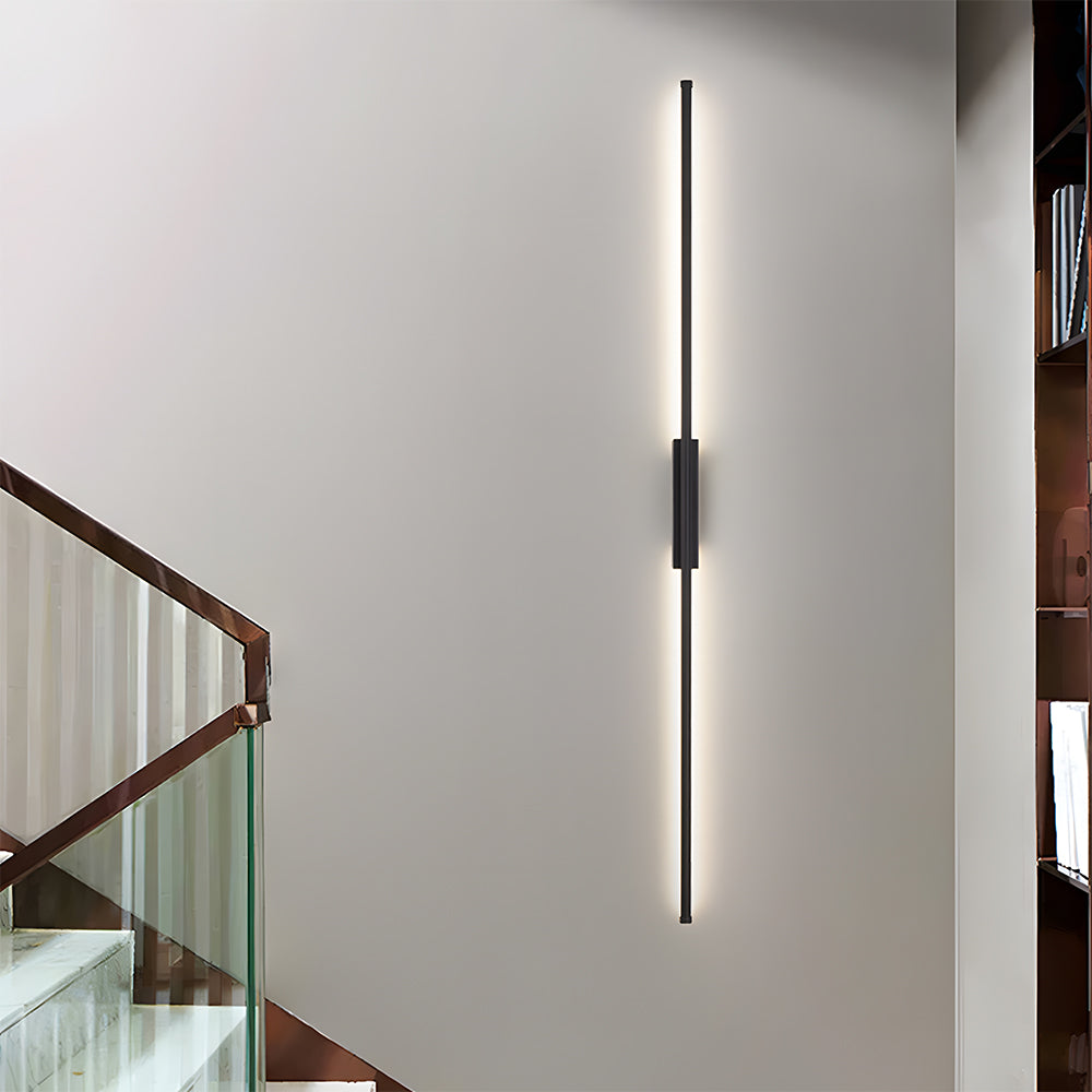 Black Long Strip LED Linear Wall Sconce for Living room Bedroom