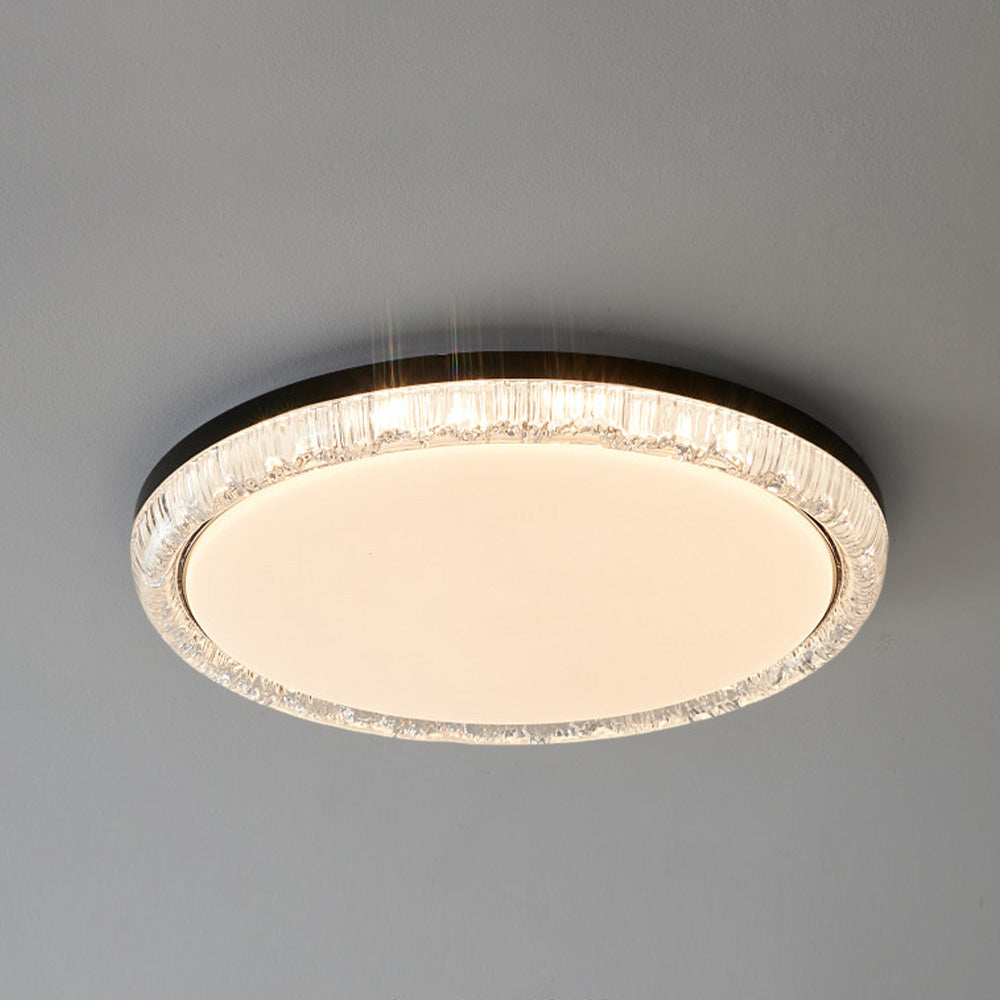 Modern Crystal Flush Mount LED Ceiling Lamp for Dining Room
