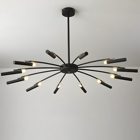 Modern Radial Multi-Light Iron Ceiling Light for Living Room