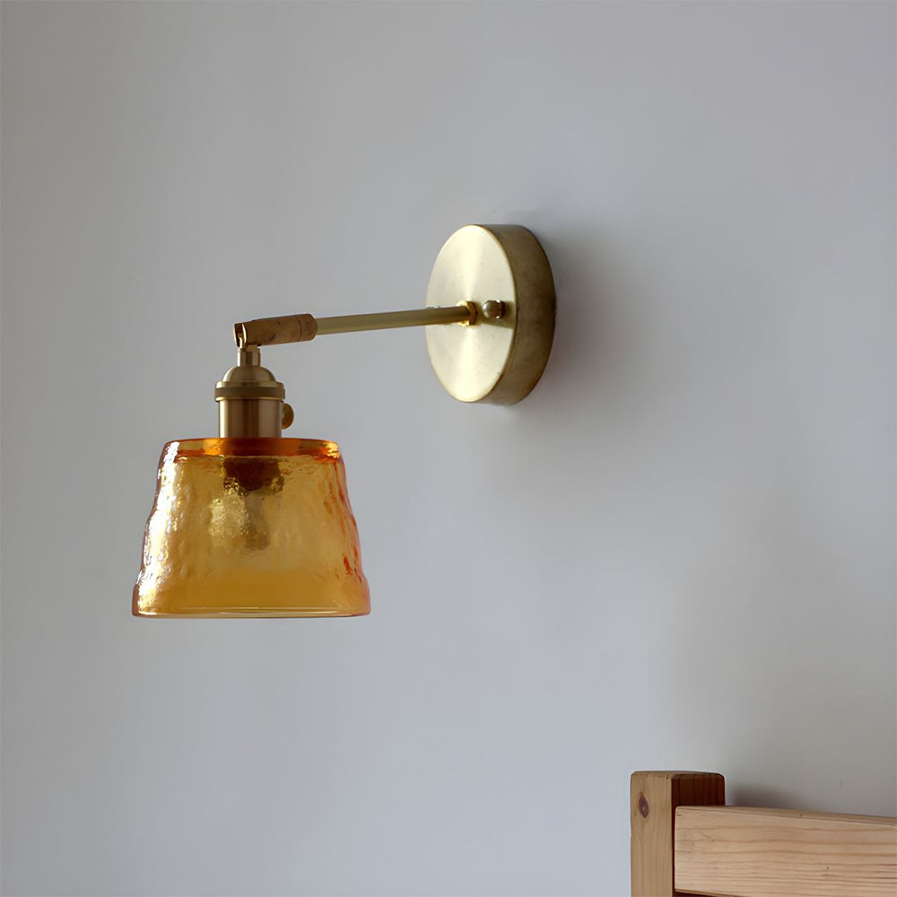 1-Bulb Adjustable Glass Wall Sconce