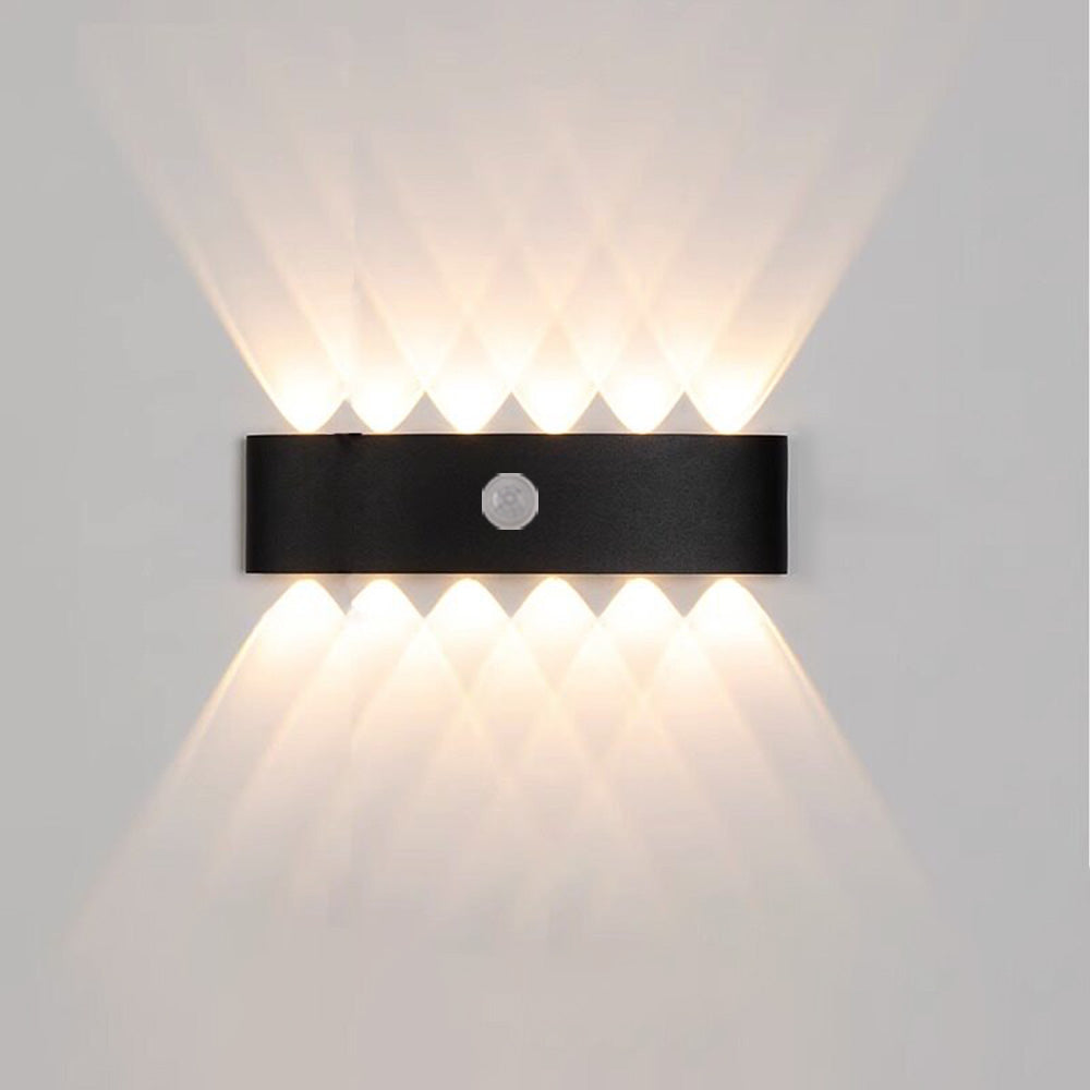 IP65 Modern Up and Down LED PIR Outdoor Wall Light