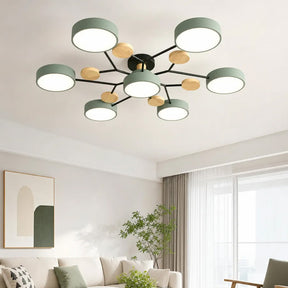 Aria Nordic Wood Flush Mount Ceiling Light