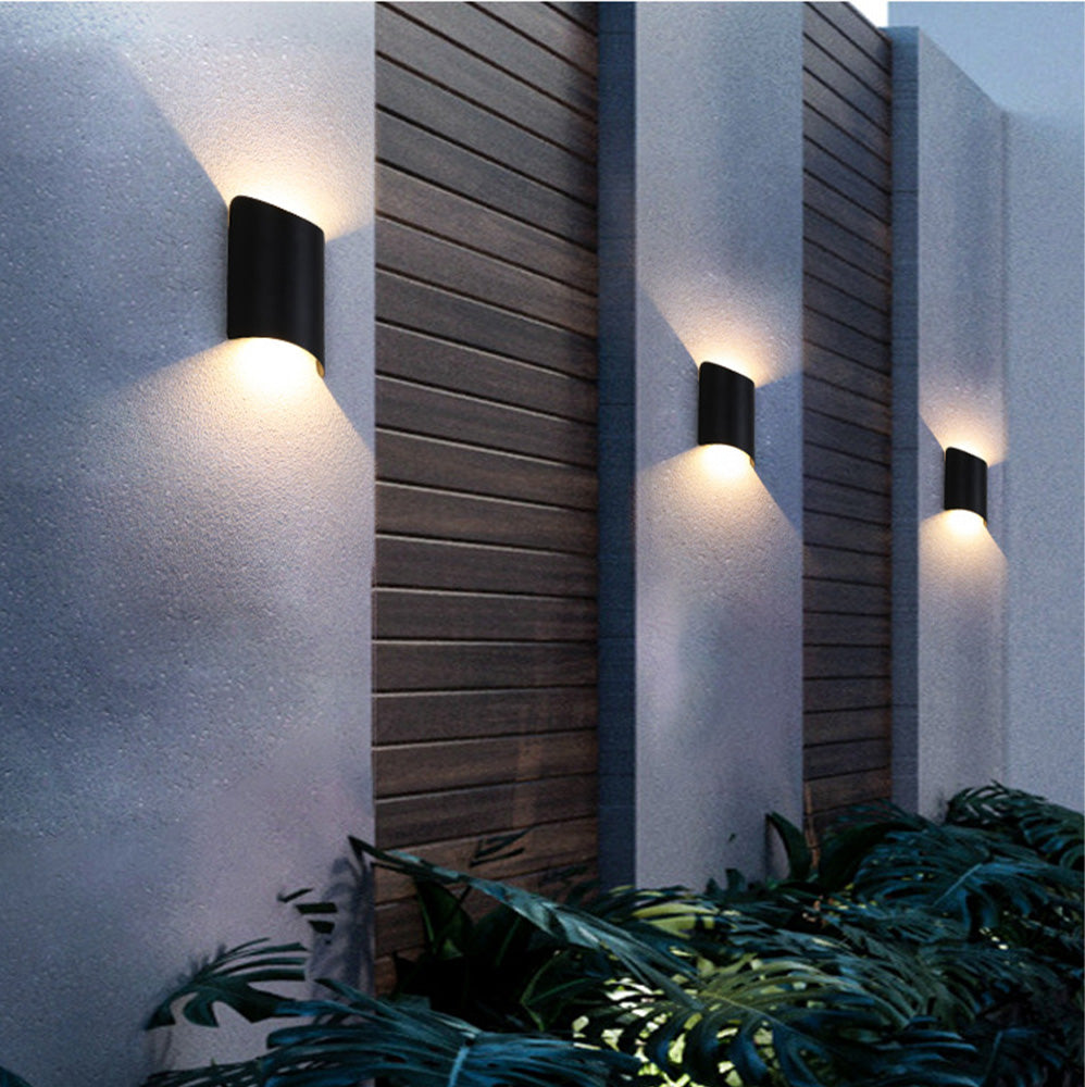 Functional Waterproof Aluminum Black LED Outdoor Wall Lights