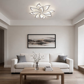 Contemporary Flower Shape Iron LED Ceiling Light For Living Room